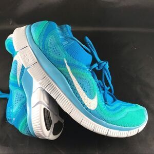 Nike Flyknit Free 5.0 chlorine blue teal 8 us 39